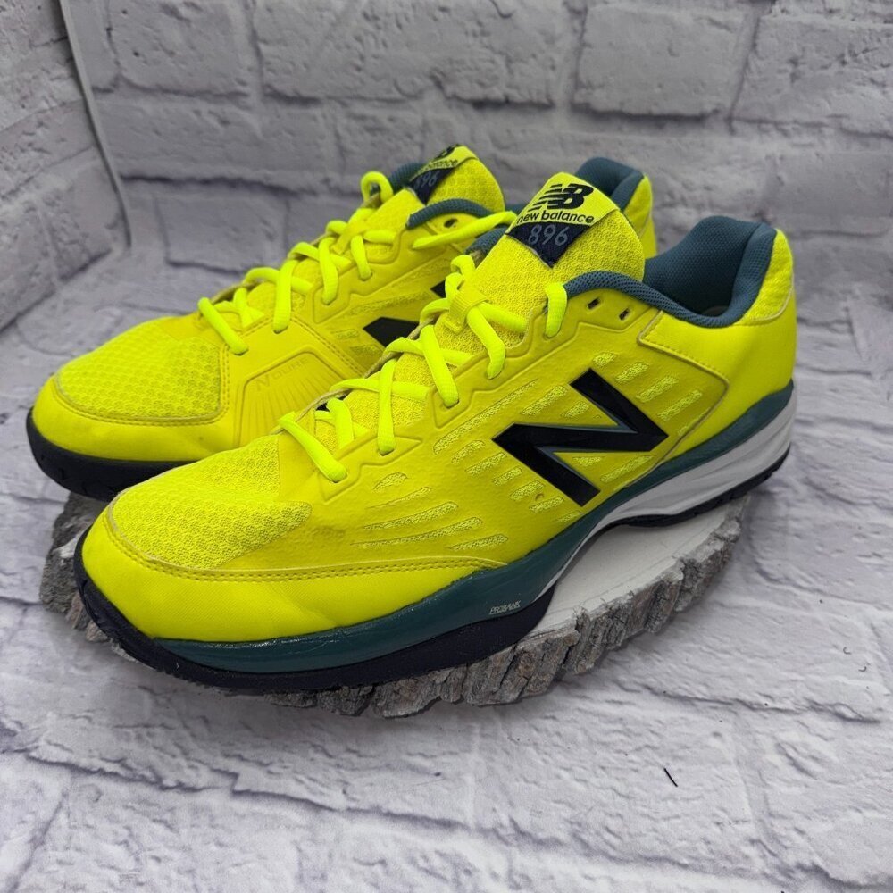New Balance 896 v1 Mens Sz 13 EE Firefly Yellow Tennis Shoes RevLite Court